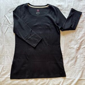 NWOT Isaac Mizrahi Black Tunic Top